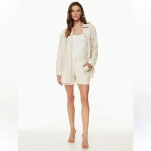 Wilfred Highrise Linen Blend Bermuda Length Shorts